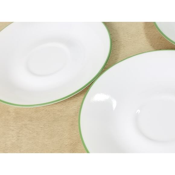Corelle by Corning Spring Meadow Green Trim Saucer Plate 6" Made in USA Vintage - Picture 9 of 13